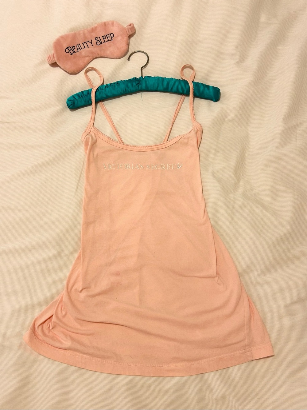 Vintage Victoria's Secret Pink Sleep Slip - Blush Peach
